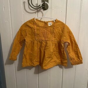 OshKosh B'gosh 18m yellow polka dot long sleeve shirt blouse top